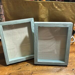 2 Pottery Barn Shadow Box Frames 10x 8”(6x 8.5 inches inside measurement).